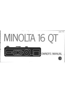 Minolta 16 QT manual. Camera Instructions.